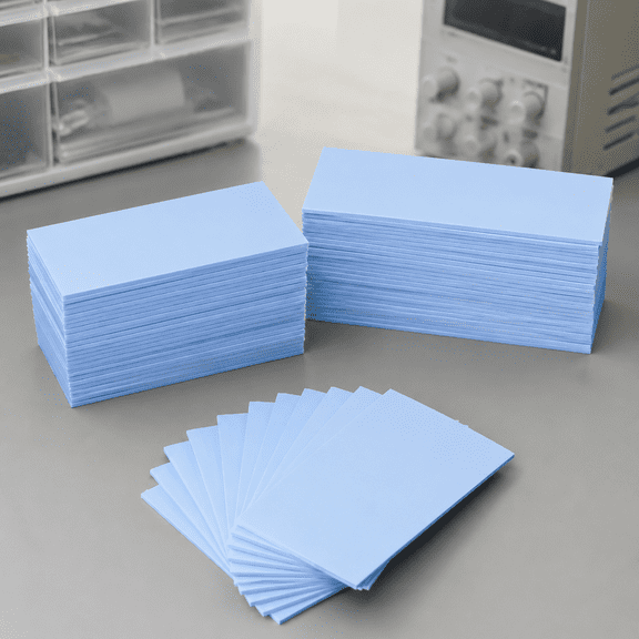 30 Pieces Silicone Thermal Pad Reusable CPU SSD Thermal Conductive Silicone Pad for Gpu Heatsink CPU Chip Heat Conduction or LED Heat Conduction (Light Blue)