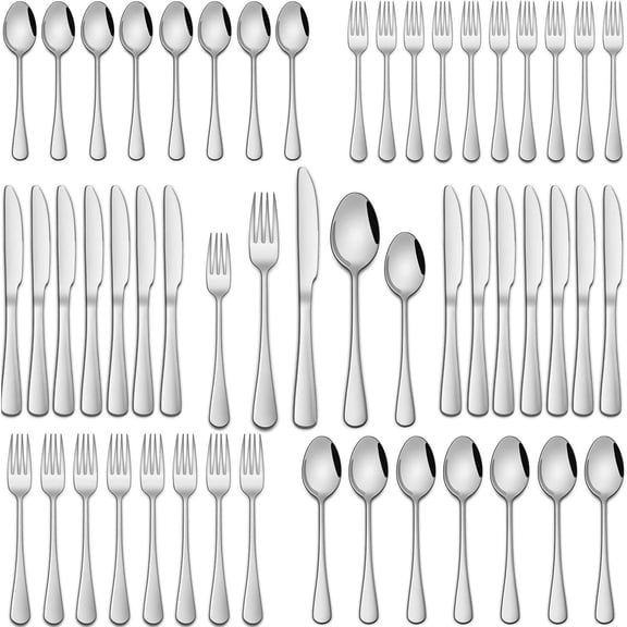 30 Pieces Silverware Set, Premium Stainless Steel Flatware Set Service for 6, Mi