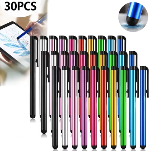 Deally 30 Pieces Stylus Pens for Tablets - High Sensitivity Capacitive Slim Stylus Pens for Touchscreen Universal Touch Screens Devices, Compatible with iPhone, iPad, Tablet (10 Colors)