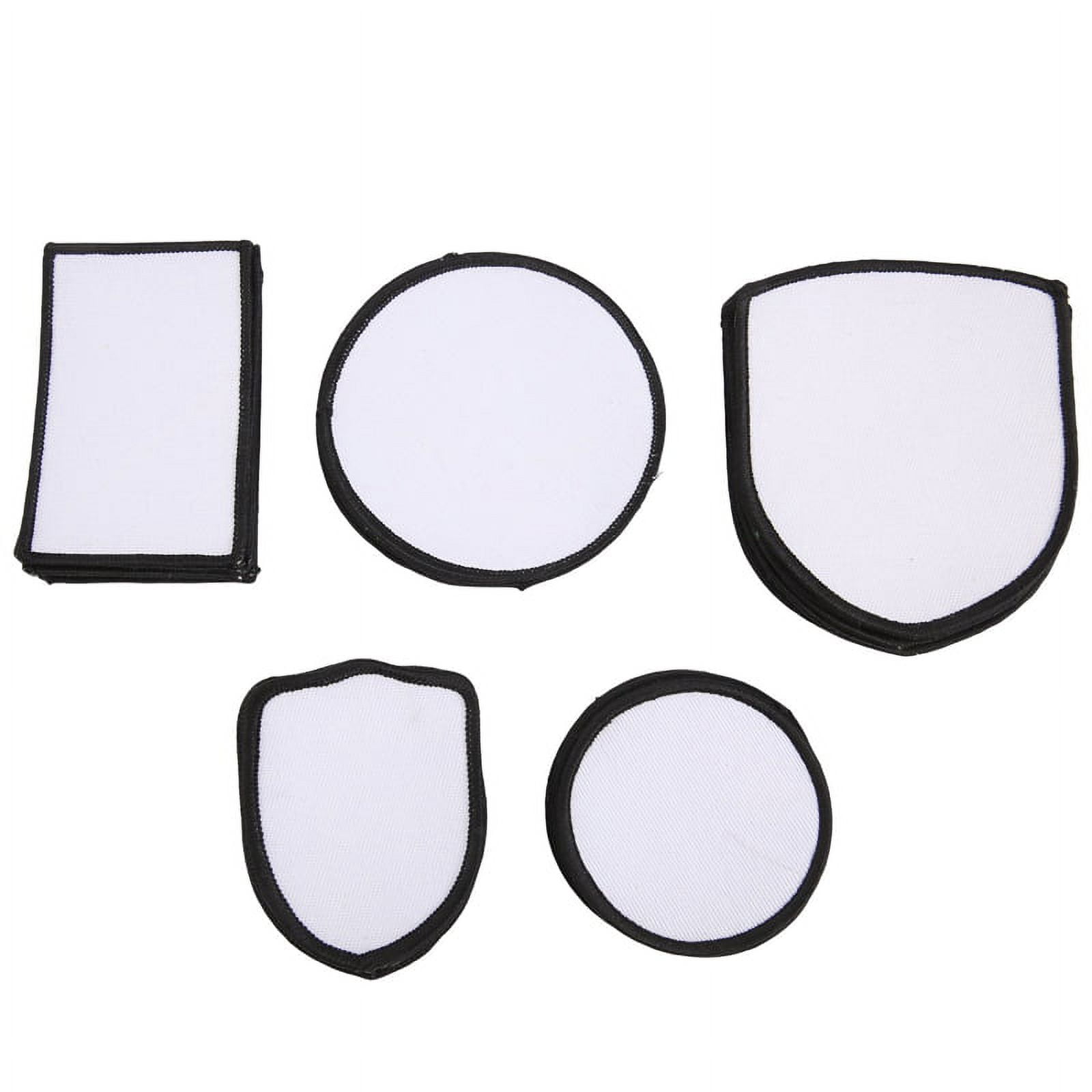 30 Pieces Sublimation Ironon Patches Fabric, 5 Shapes Sublimation