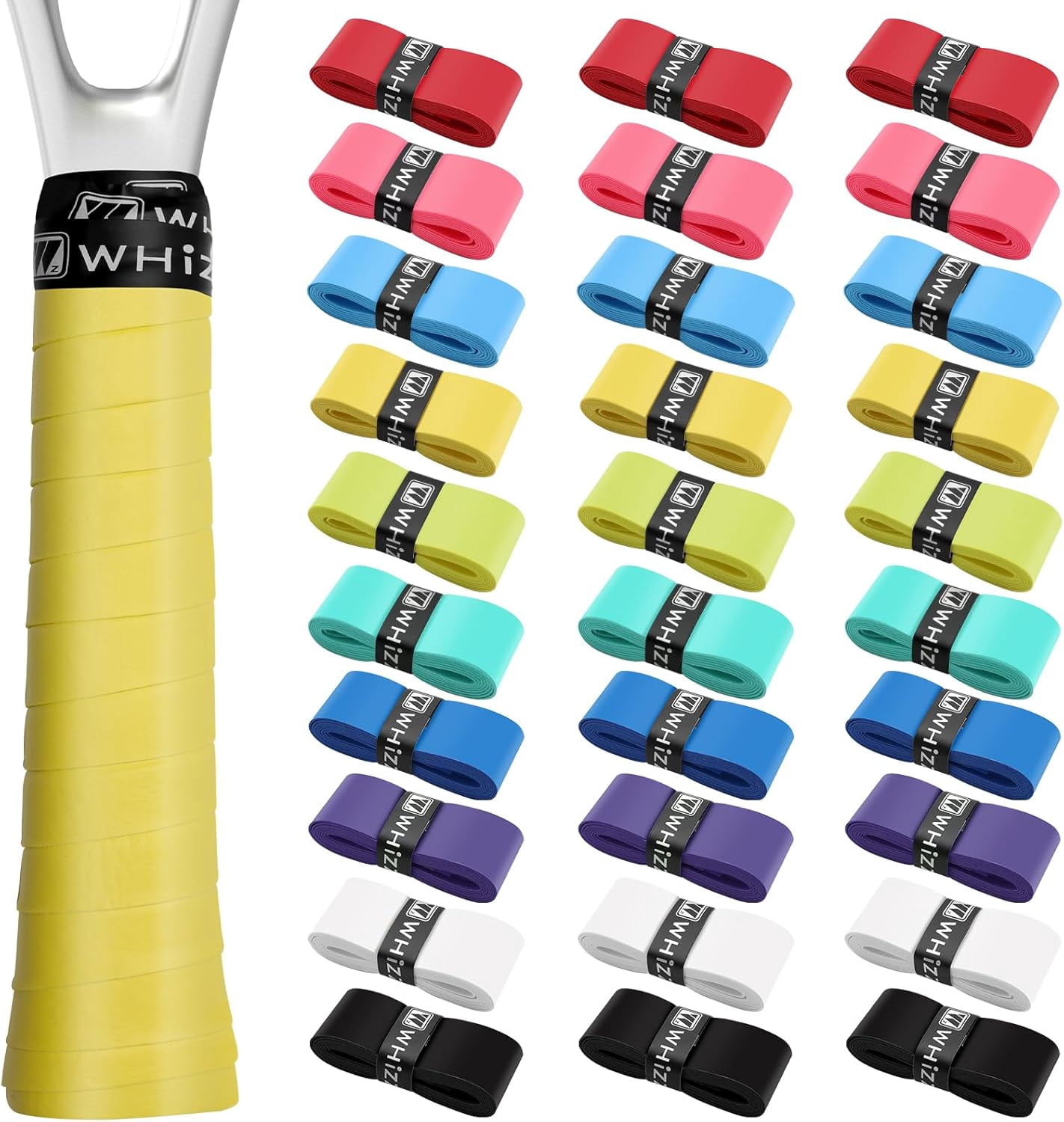 30 Pieces Tennis Racket Grip Tape, Tennis Grip Tape, Tennis Overgrips for Anti Slip and Absorbent Grip