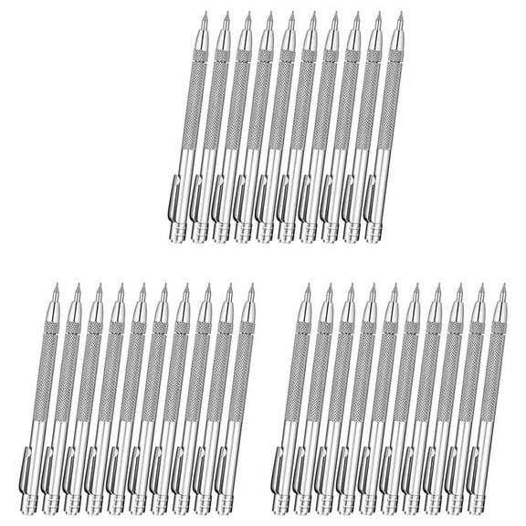 30 Pieces Tungsten Carbide Scriber with Magnet Aluminium Engraving Pen with Clip for Ceramics