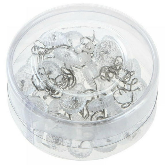 30 Pieces Twist Pins for Upholstery,Slipcovers and Bedskirts Transparent Plastic Clear Head Screw Nail Bedskirt Pin