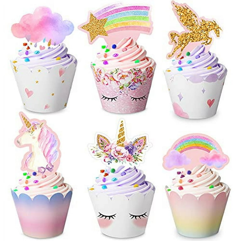 Rainbow Unicorn Icing Sheet Cake Decoration | Quarter Sheet Cake | Prime Party | Themed Party Supplies, Party Decorations & Gifts