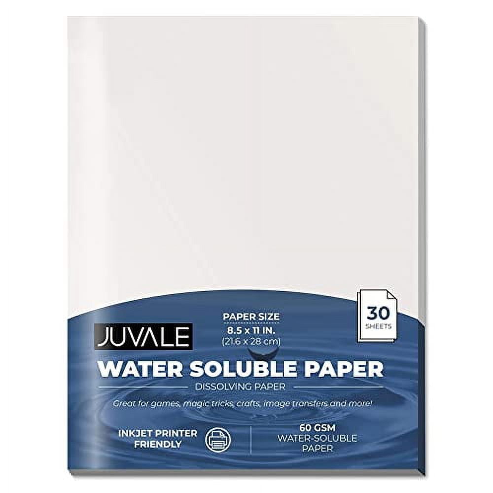  SmartSolve 3 pt. Water-Soluble Paper, Dissolves Quickly in  Water, Biodegradable, Eco-Friendly, Printer Compatible, Crafts,  Drawing, Notes, Letter Size, 8.5” x 11”
