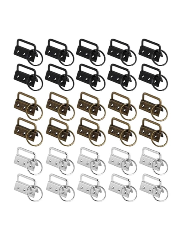 Keychain Set - Multicolor Metal Hardware Kit, 30 Pieces for DIY Lanyard