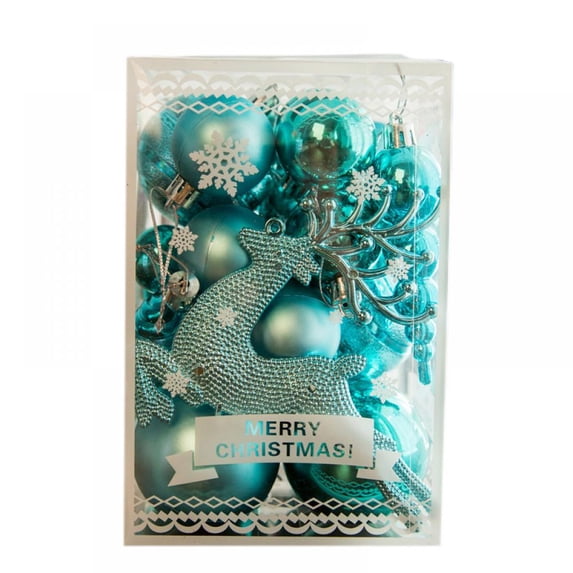 30 Pieces of Assorted Shatterproof Christmas Ball Ornaments Set Seasonal Decorative Hanging Ornament Set for Holiday Xmas Tree Decorations