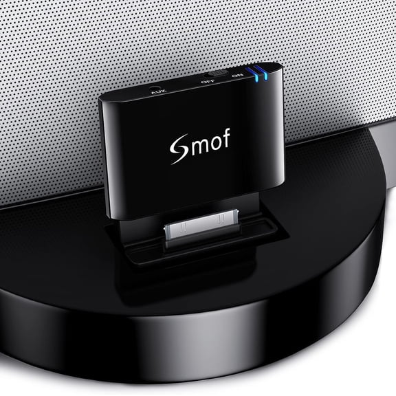 30 Pin Bluetooth Adapter Receiver for Bose Sounddock iPod iPhone Music Docking Station and Other Dock Speakers Audio with 3.5 mm Cable (Not Car or Motorcycle)