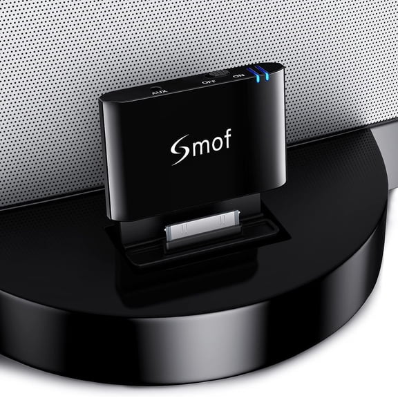 30 Pin Bluetooth Adapter Receiver for Bose Sounddock iPod iPhone Music Docking Station and Other Dock Speakers Audio with 3.5 mm Cable (Not Car or Motorcycle)