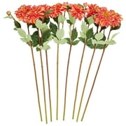 30 Plastic Floral Tall Dahlia Artificial Flower Stem, by DecMode 8 Count