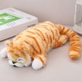 thumbnail image 1 of Plush Stuffed Fuzzy Electronic Cat, Electric Rolling & Wagging Tail Pet Animal Ornament, Rolling Cats Sleeping On Its Back Cats Simulation Children's Toys, 1 of 9