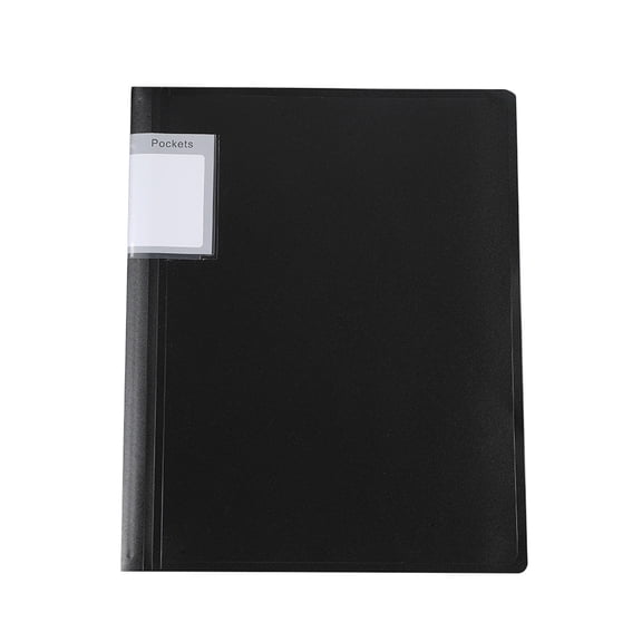 30-Pocket Binder with Plastic Sleeves, A4 Size Portfolio Folder with Clear Sheet Protectors, Presentation Folder for Artwork, Document Organizer and Student Test Papers 12.6 x 9.8 In (Black)