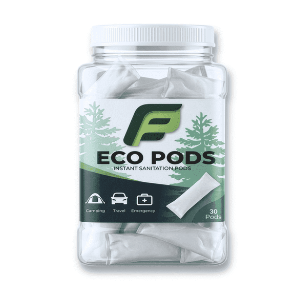Emergency Zone Eco Gel Pods, Biodegradable Toilet Chemicals for Waste Disposal, Camping & Emergency Use, 30 Count