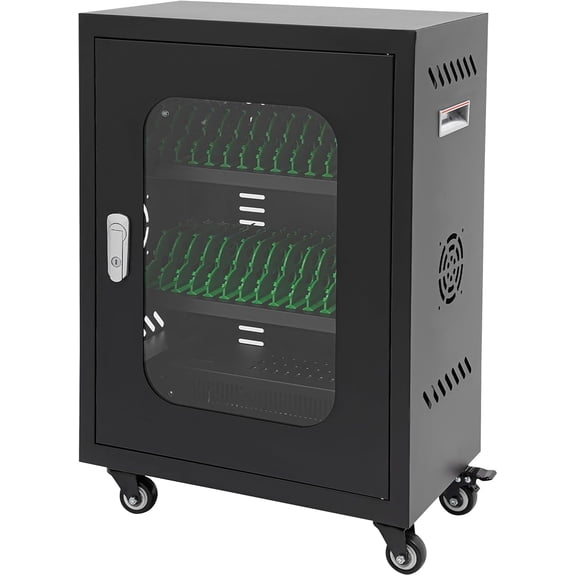 30-Port Cell Phone Charging Station, Mobile Phone Charging Cabinet with Wheels & Lock, Cell Phone Locker Cellphone Storage Cabinet for Office Classroom Conference Rooms