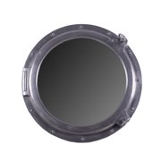 30" Porthole Mirror Aluminum Finish Wall Mount