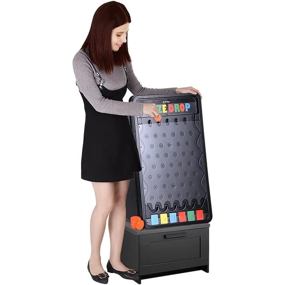 30" Prize Drop Boards Table-top Game with 10 Pucks 6 Slots Reusable Carnival Party Holiday Activity Develop Intellect US Delivery (30")
