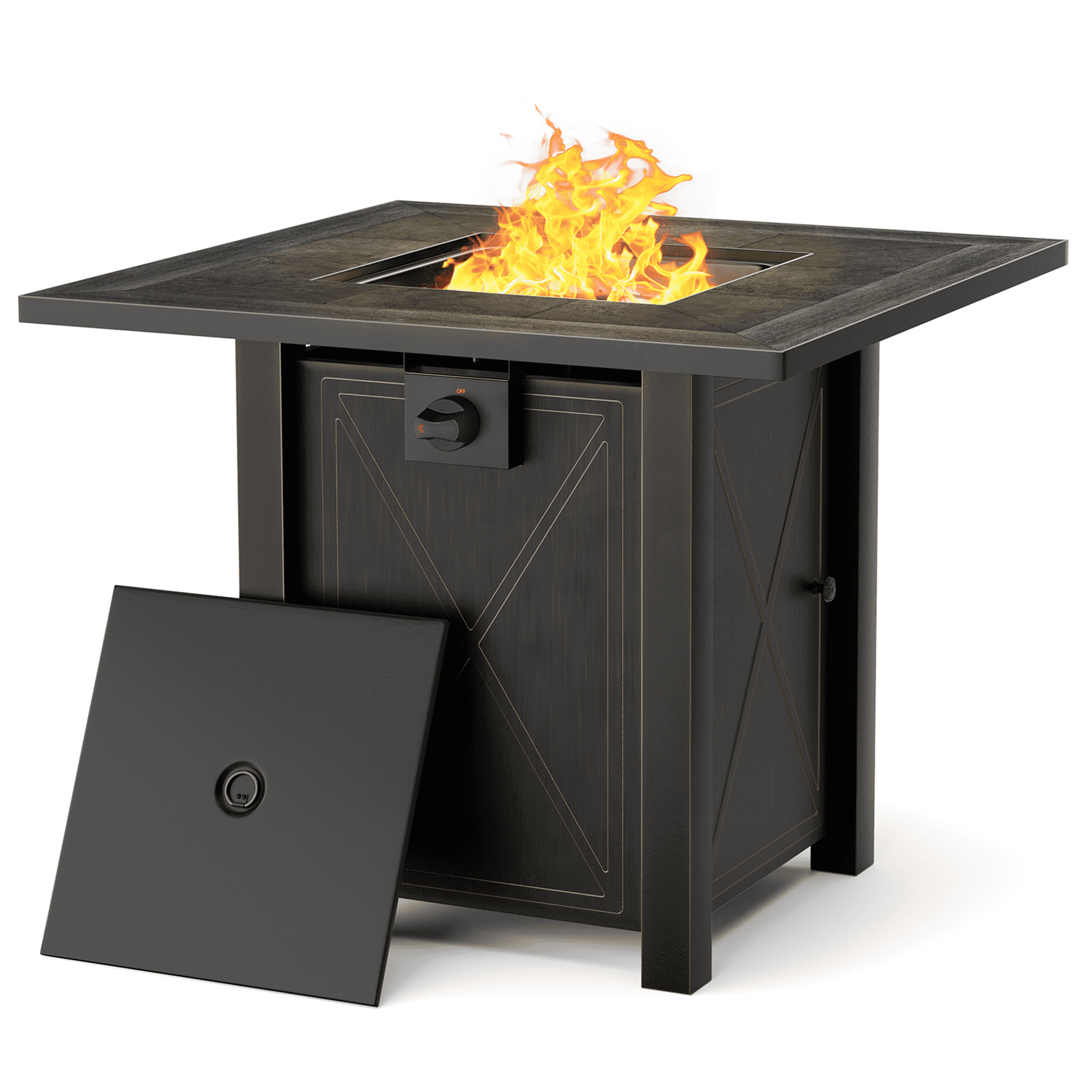 Sierah Style Outdoor Stove 50000 BTU Propane Metal Fire Pit Table with Rust Resistant