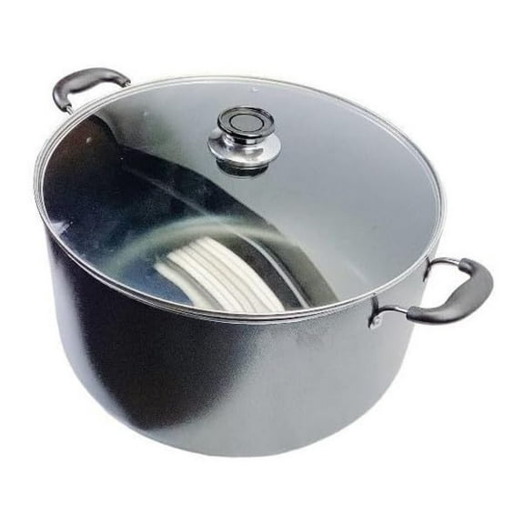 30 QT Non-Stick Dutch Oven Stockpot, Pasta Pot with Lid - Large 30 Quart Stock Pot for Kitchen, Double Handle, Induction & Dishwasher Safe