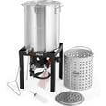 30 QT. Seafood Boil Pot and Burner Kit 50,000 BTU Turkey Deep Fryer