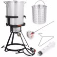 30 Qt. 37,000 Gas stove Turkey Deep Fryer Kit Aluminum Pot Outdoor