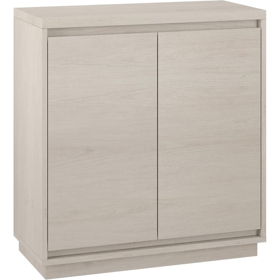 30'' Rectangular Accent Cabinet, Modern Sideboard Buffet Cabinet with 2 Display Doors, Adjustable Shelf and Cable Management Cut-Out for Living Room, Dining Room, or Entryway, Beech White
