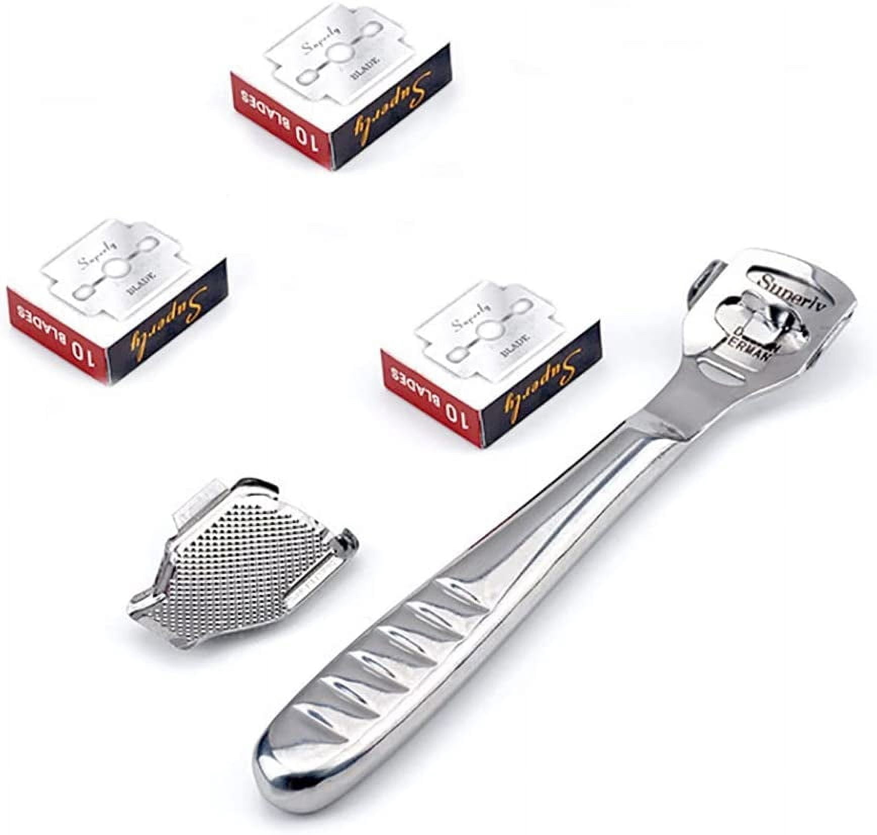 Felet Razor 30 Replacement Blades, 1 Stainless Steel Razor and 1 Foot File Care ...