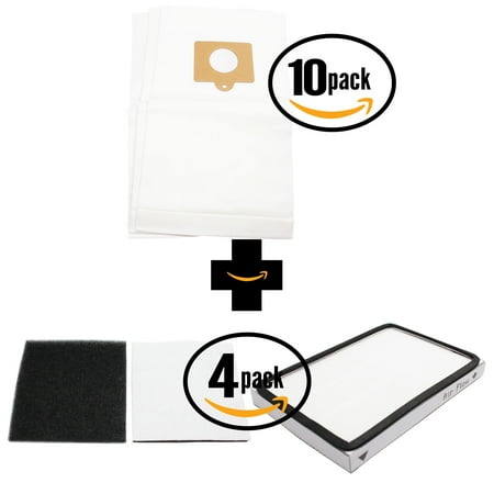 30 Replacement Kenmore 11625813508 Vacuum Bags, 4 HEPA Filter & 4 Foam Filter - Compatible Kenmore 50558, 5055, 50557, Type C Vacuum Bags; 86889, EF-1 Filter & 86883, CF-1 Filter