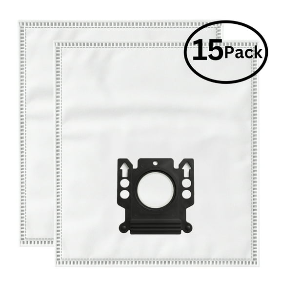 30 Replacement Miele Swing H1 QuickStep Vacuum Bags with 30 Micro Filters - Compatible Miele Type K, Type K/K Cloth Vacuum Bags (15-Pack, 2 Bags Per Pack)