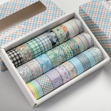 30 Roll/set Plant Geometric Pattern Boxed Tape Creative DIY Hand Account Decor Scrapbooking Washi Paper Tape Stationery
