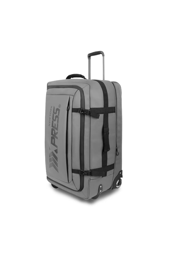 30" Large Checked Luggage Expandable Softside Suitcase with Wheels Heavy-Duty Waterproof Wheeled Luggage Bag,Grey - TA069