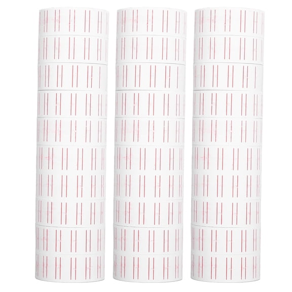30 Rolls 15000Pcs Labels Price Stickers White Pricemarker Stickers Plus Single Row Tag Paper For Mx5500 Gun Labeller 21X12mm For Pricing Or Marking Products