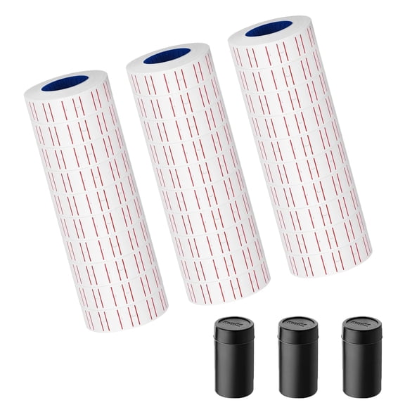30 Rolls 15000pcs White Guns Labels for 5500 Labeller White Pricemarker Sticker Extra 3 Piece Refills Inks Rolls