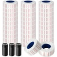 thumbnail image 1 of Livhil 30 Rolls 15000pcs White Price Gun Labels for Mx-5500 Labeller White Pricemarker Stickers Plus 3 Piece Refill Ink Rolls, 1 of 7