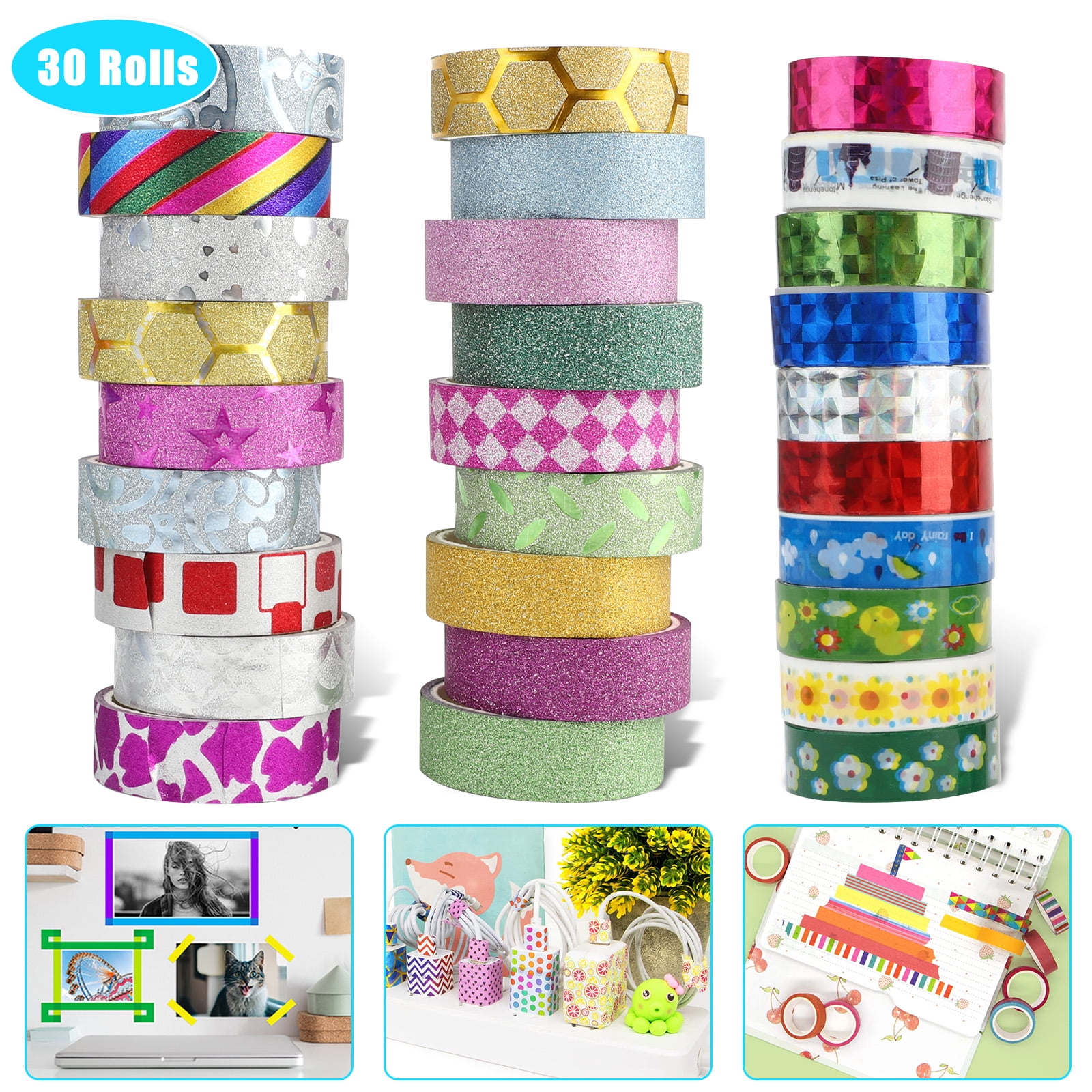 EXCEART 15 Rolls Pocket Tape Gift Scrapbooking Supplies Diary Book Washi  Tape Craft Making Stickers Gadgets for Kids Suit for Kids Washi Tapes Hand