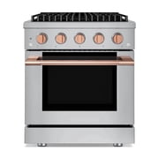 30 Rose Gold Gas Range 4 Burners 20,000 BTU 4.2 cu.ft Convection Oven 5 Racks Convertible NG/LP
