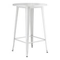 thumbnail image 1 of 30'' Round All Weather White Metal Restaurant Patio Bar Height Table For Indoor or Outdoor Use, 1 of 6