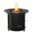 thumbnail image 1 of 30" Round Cast Aluminium Gas Firepit With Lava Rock, 1 of 3