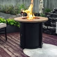thumbnail image 1 of 30" Propane Fire Pit Table, SHINPT 50000 BTU Outdoor Fire Pit with Lid and Lava Rock, Outdoor Fire Table for Backyard, Garden, Gas Fire Pit for Outside, Patio, Add Ambience to Gatherings, 1 of 9