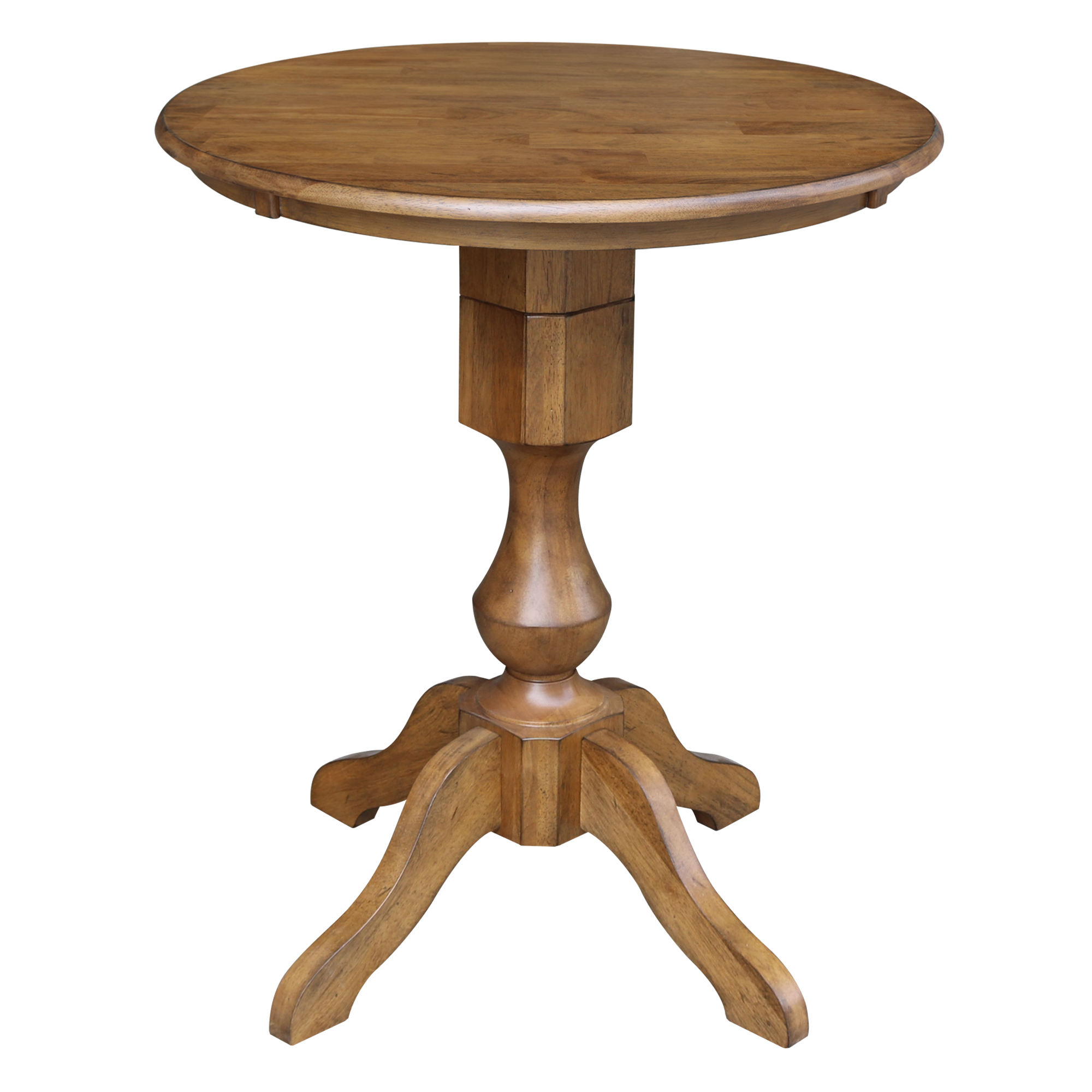 30" Round Pedestal Dining Table - Pecan