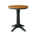 thumbnail image 1 of 30" Round Solid Wood Counter Height Pedestal Dining Table in Black/Cherry by International Concepts, 1 of 6