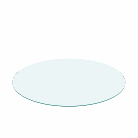 30" Round Tempered Glass Table Top, Clear Glass 1/4" Thick with Flat Polished Edge, DIY Replacement Tabletop for Dining Table, Coffee Table, Patio Table, Office Table, Indoor & Outdoor