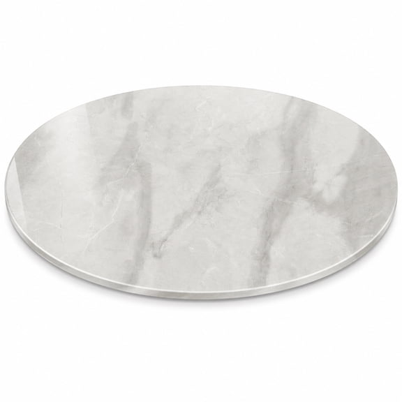30" Round Tempered Glass Table Top, Gray Marble Design Replacement Tabletop Cover, 0.31" DIY Glass Desktop for Dining Table Coffee Table Patio Table Indoor Outdoor Use
