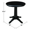 thumbnail image 1 of 30" Round Top Pedestal Dining Table - Black, 1 of 7