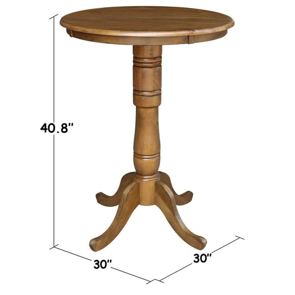 30" Round Top Pedestal Table - 40.9"H