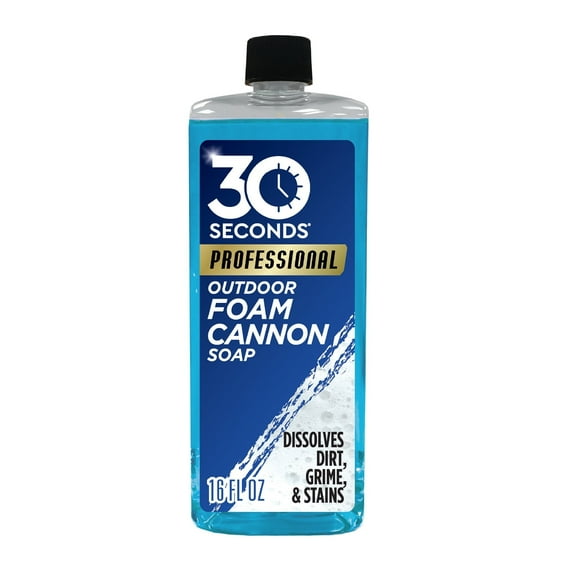 30 SECONDS Foam Cannon Soap 16 fl. oz. Outdoor Cleaner for Siding, Decks, Driveways & More Compatible with Most Foam Cannons for Pressure Washers & Garden Hose Sprayers