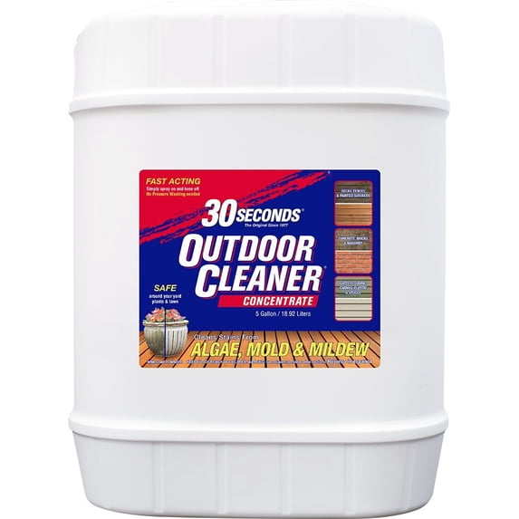 30 SECONDS Outdoor Cleaner Concentrate - Deck Cleaner - 5 gal - Walmart.com