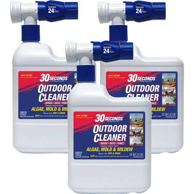 30 SECONDS Outdoor Cleaner Rapid Results, Cleans Stains From Algae, Mold & Mildew, Dirt and