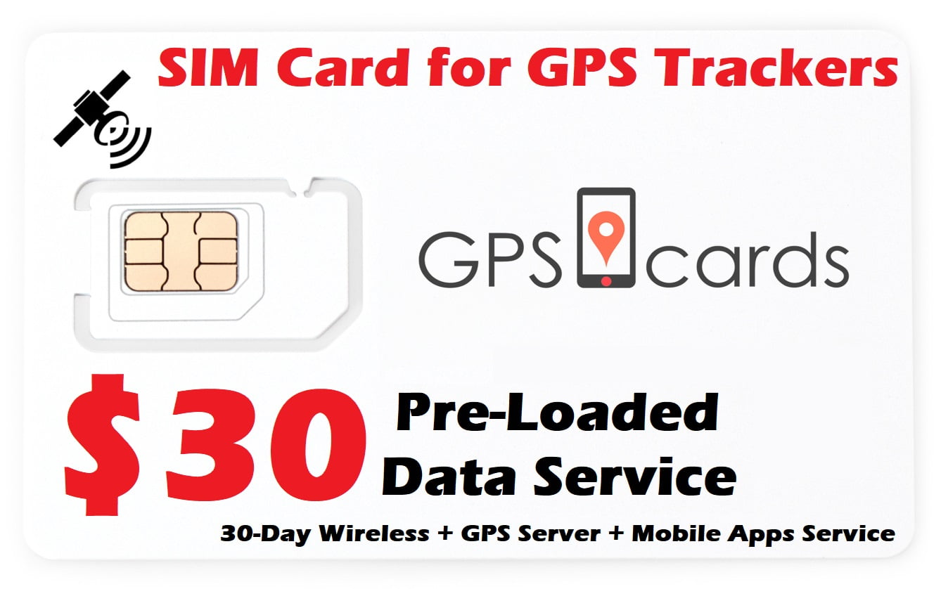 $30 SIM card kit for GPS Tracker - Mobile App + GPS + Data Service -  Walmart.com