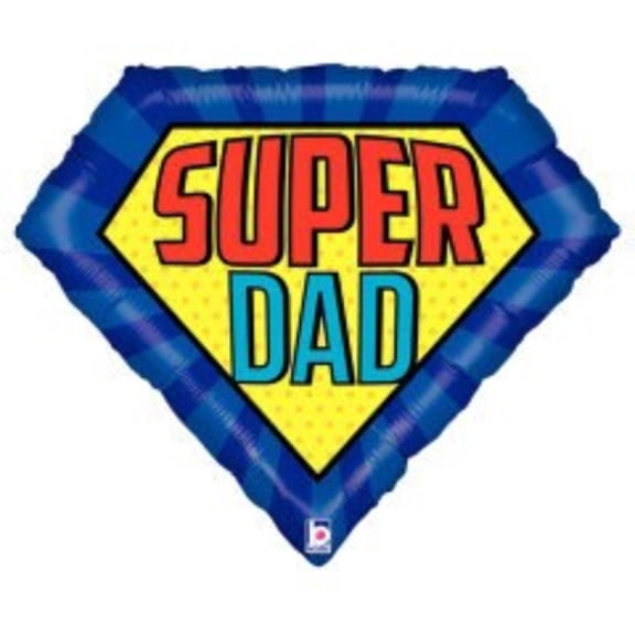 30" SUPER DAD BALLOON  Large Shape Foil Mylar Balloon  Party Supplies Decorations Foil Mylar Balloon