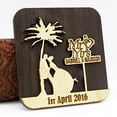thumbnail image 1 of 30 Save The Date Wooden Magnet Custom Engraved Wood Magnet Rustic Wedding Announcements Idea, 1 of 4